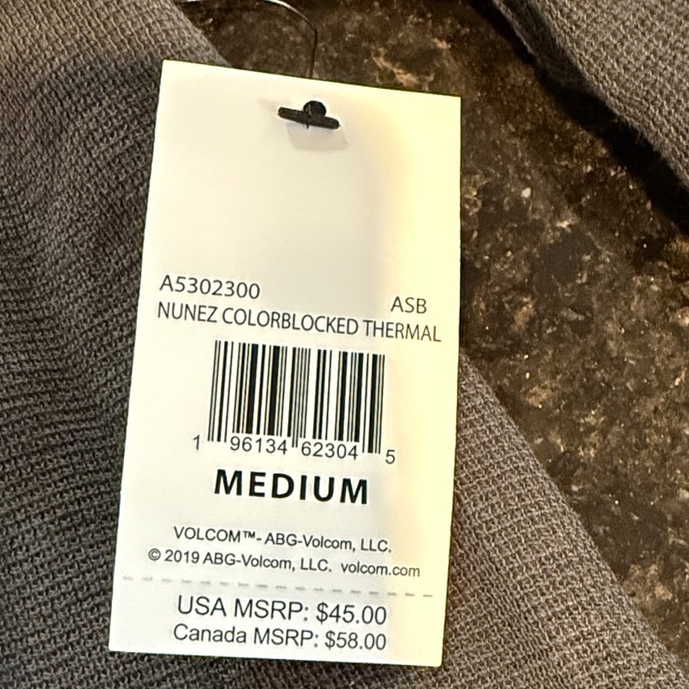 Volcom Nunez Colorblocked Thermal Sweatshirt - Gray